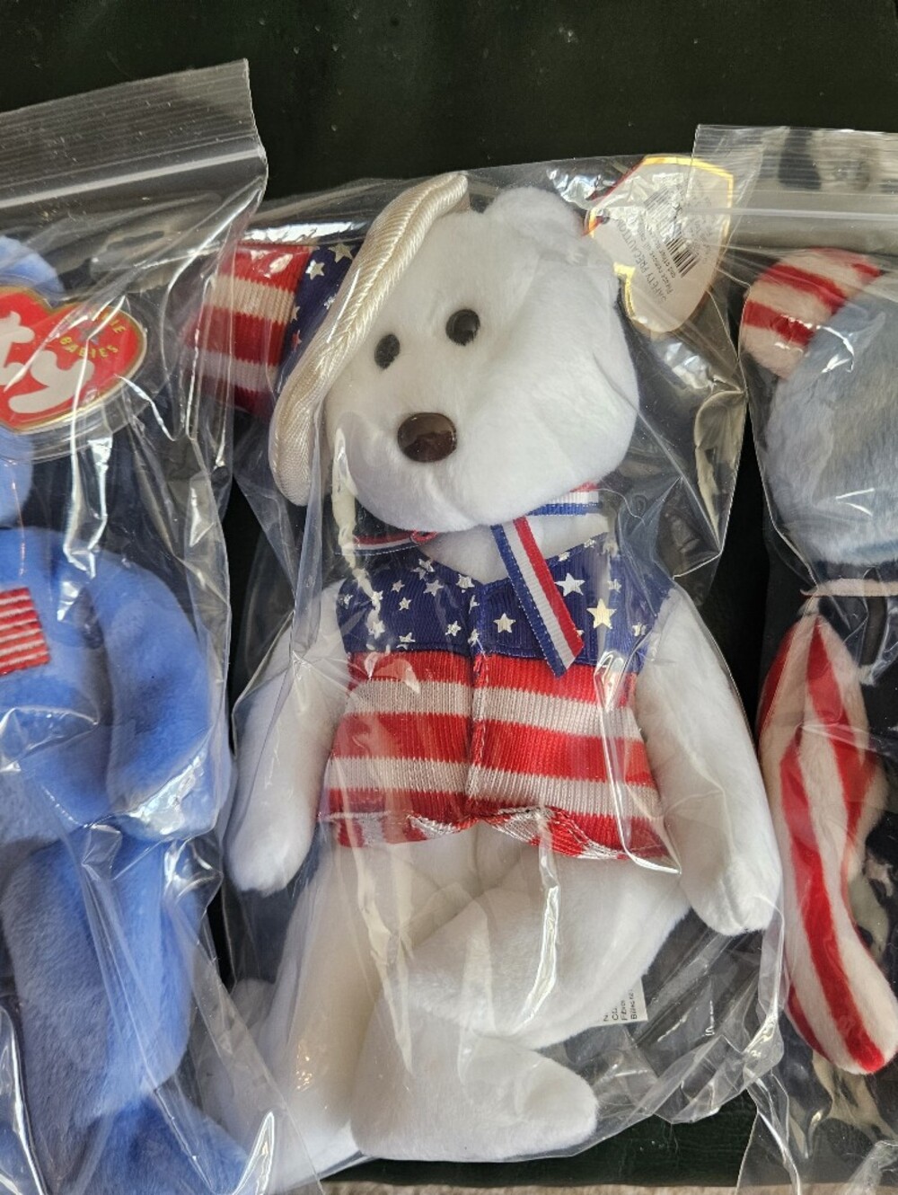 3 X Collectable TY Babies "America" "Sam" And "Spangle"